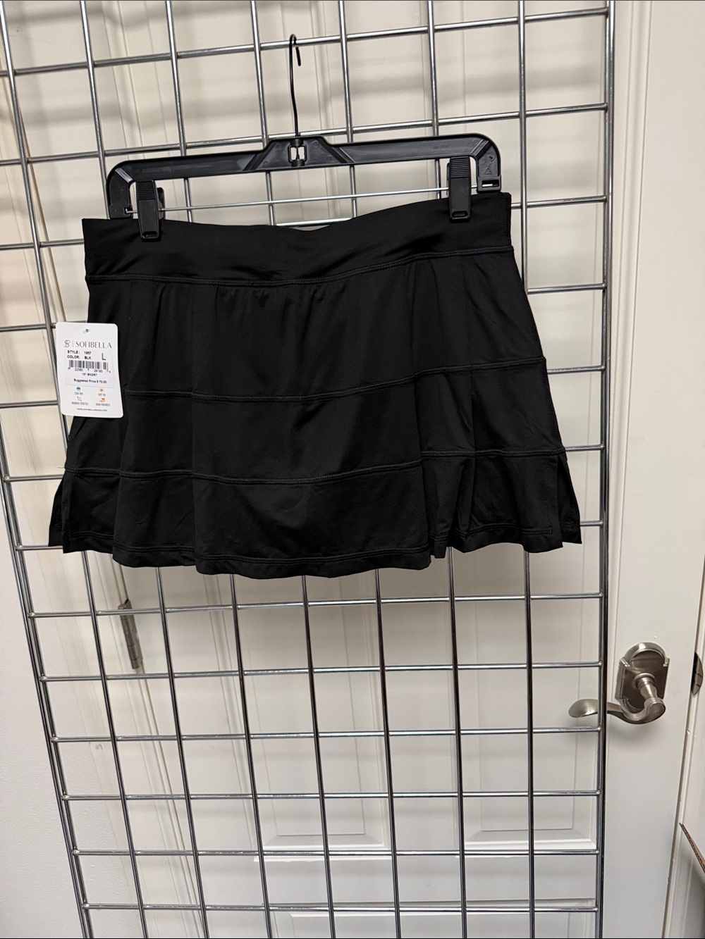 Soibella Black Tiered Mini Skirt